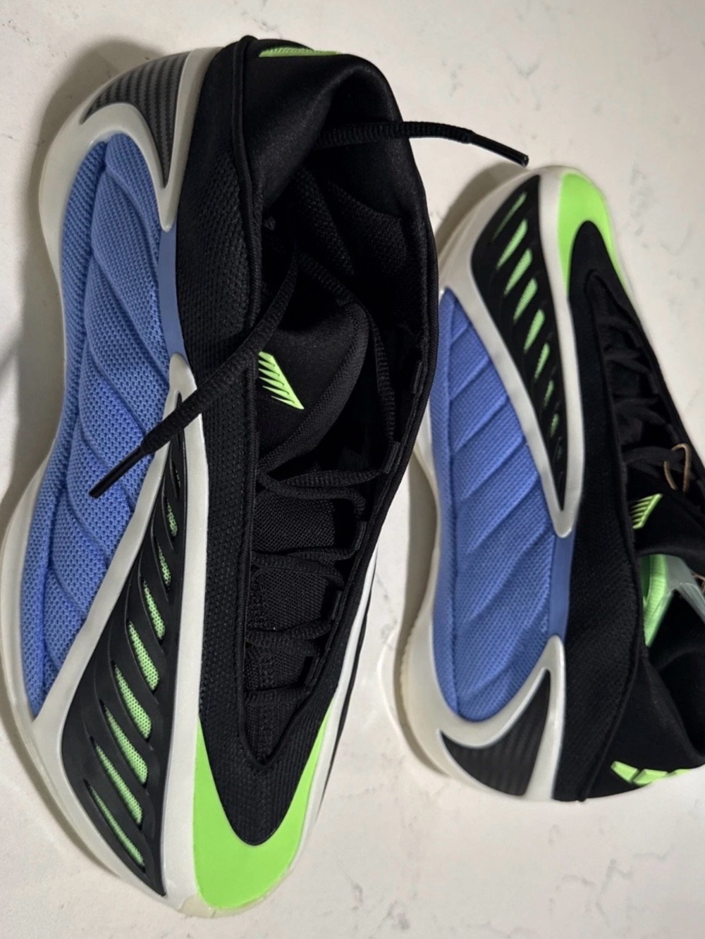 adidas Anthony Edwards 2 AE 2 Blue Fusion Lime (Men 9.5 / Wmns 10.5) JR4359